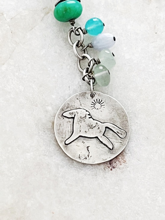 Jes Maharry Silver Heart Women\'s Bracelet Watch - Sun Horse, Vintage Beads Jes MaHarry Sun Horse “ Wild Beneath the Sun” cuff. One of a  main image 2